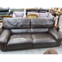 CANAPE 2.5P CUIR MARRON