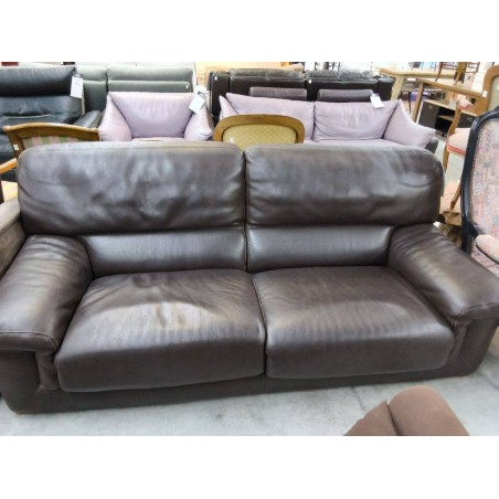 CANAPE 2.5P CUIR MARRON