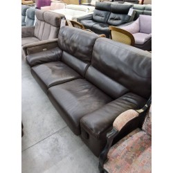 CANAPE 2.5P CUIR MARRON