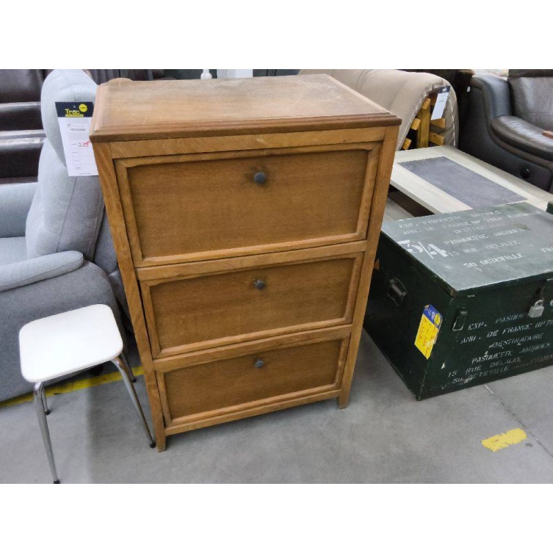 MEUBLE DE RANGEMENT 3P BATTANTE PIN/CHENE