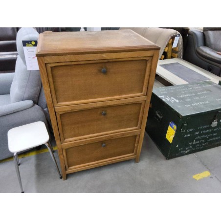 MEUBLE DE RANGEMENT 3P BATTANTE PIN/CHENE