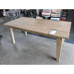 TABLE BOIS EXO CERUSE 1 ALLONGE