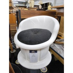 FAUTEUIL IKEA VINTAGE POPPTROP PLASTIQUE BLANC