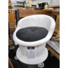 FAUTEUIL IKEA VINTAGE POPPTROP PLASTIQUE BLANC