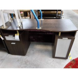 BUREAU MELAMINE WENGE 2P1T