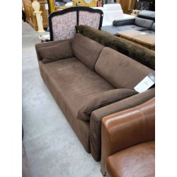 CANAPE TISSUS MARRON 2P