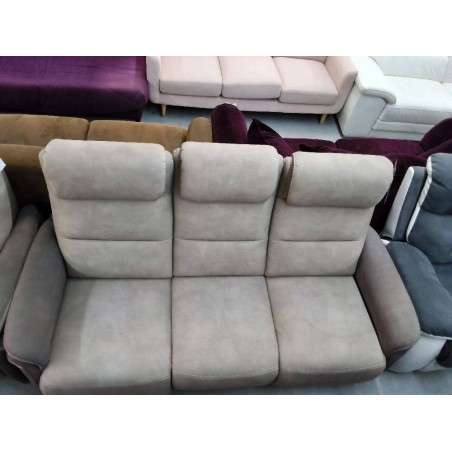 CANAPE 3P STRESSLESS ELECTRIQUE MICROFIBRE MARRON 