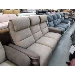 CANAPE 3P STRESSLESS ELECTRIQUE MICROFIBRE MARRON 