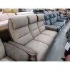 CANAPE 3P STRESSLESS ELECTRIQUE MICROFIBRE MARRON 