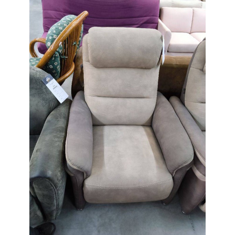 FAUTEUIL STRESSLESS ELECTRIQUE MICROFIBRE BRUN