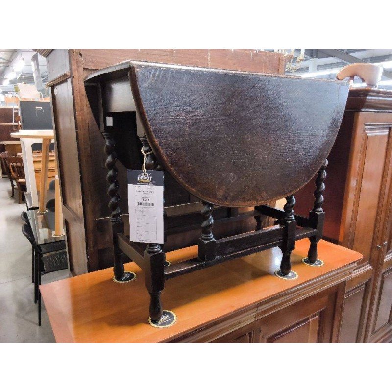 TABLE GATELEG CHENE FONCE