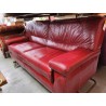 CANAPE CUIR ROUGE 2P