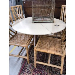 TABLE DE CAMPING VINTAGE BLANCHIE
