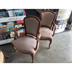 FAUTEUIL TISSU GRIS ET ROUGE UNITE