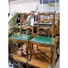 CHAISE STYLE LXV MERISIER ASSISE VERTE X8