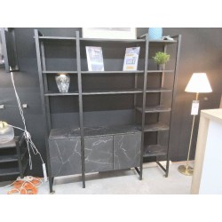 BIBLIOTHEQUE NOIR EFFET MARBRE SCHMIDT