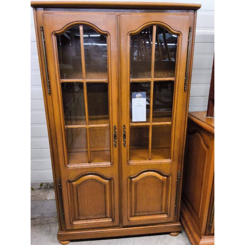 VITRINE BIBLIOTHEQUE CHENE 2 P