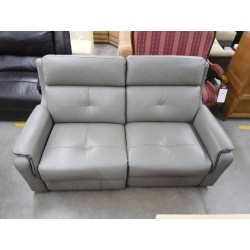 CANAPE CUIR GRIS 2P ELECTRIQUE