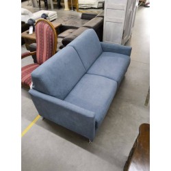 CANAPE CONVERTIBLE TISSUS BLEU