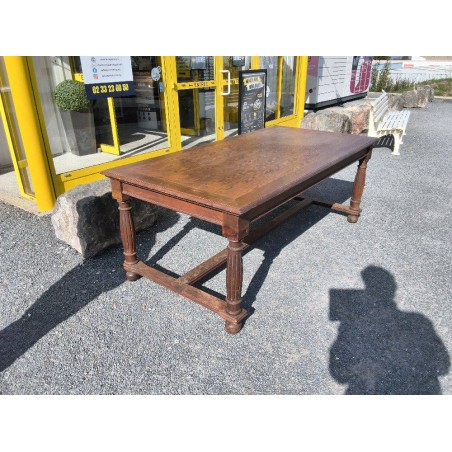 TABLE CHENE GM STYLE MONASTERE