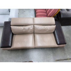 CANAPE CUIR MARRON 2P CROZATIER