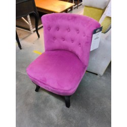 FAUTEUIL CRAPAUD TISSUS ROSE
