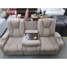 CANAPE ELECTRIQUE TISSUS BRUN + PLATEAU APERO