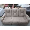 CANAPE ELECTRIQUE TISSUS BRUN + PLATEAU APERO