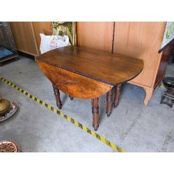 TABLE RABATTABLE RONDE NOYER