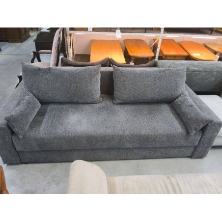 CANAPE TISSUS GRIS CONVERTIBLE 2P