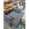 CANAPE TISSUS GRIS CONVERTIBLE 2P