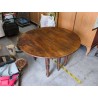 TABLE RABATTABLE RONDE NOYER