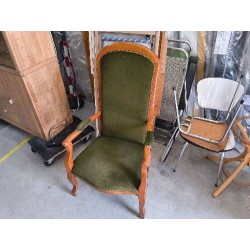 FAUTEUIL VOLTAIRE TISSUS VERT