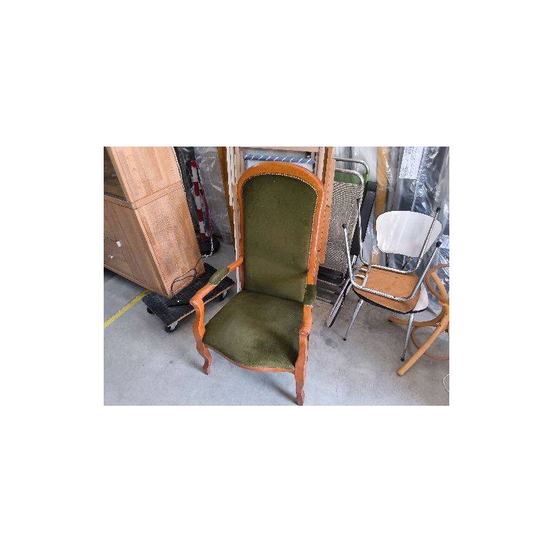 FAUTEUIL VOLTAIRE TISSUS VERT