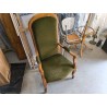 FAUTEUIL VOLTAIRE TISSUS VERT