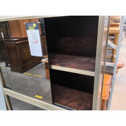 BIBLIOTHEQUE VITREE VINTAGE DOREE 4P1N