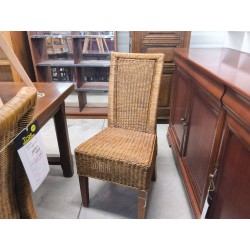 LOT DE 4X CHAISE TRESSE OSIER