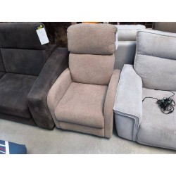 FAUTEUIL ELECTRIQUE TISSUS BRUN