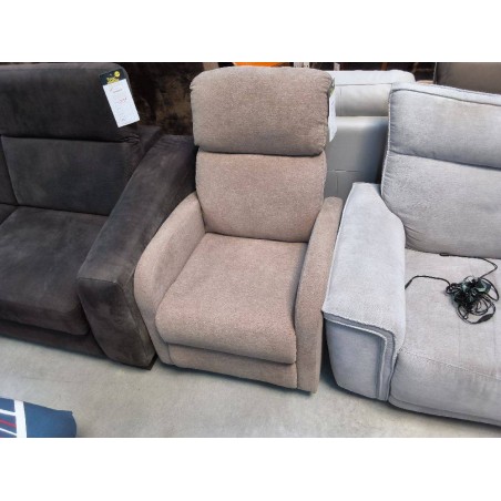 FAUTEUIL ELECTRIQUE TISSUS BRUN