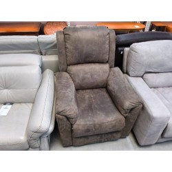 FAUTEUIL RELAX ELECTRIUQE TISSUS BRUN