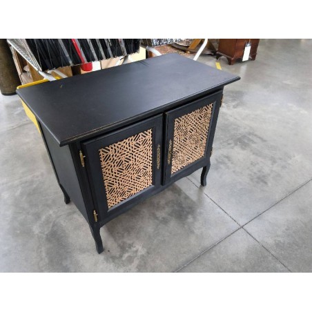 MEUBLE D APPOINT RELOOKE NOIR