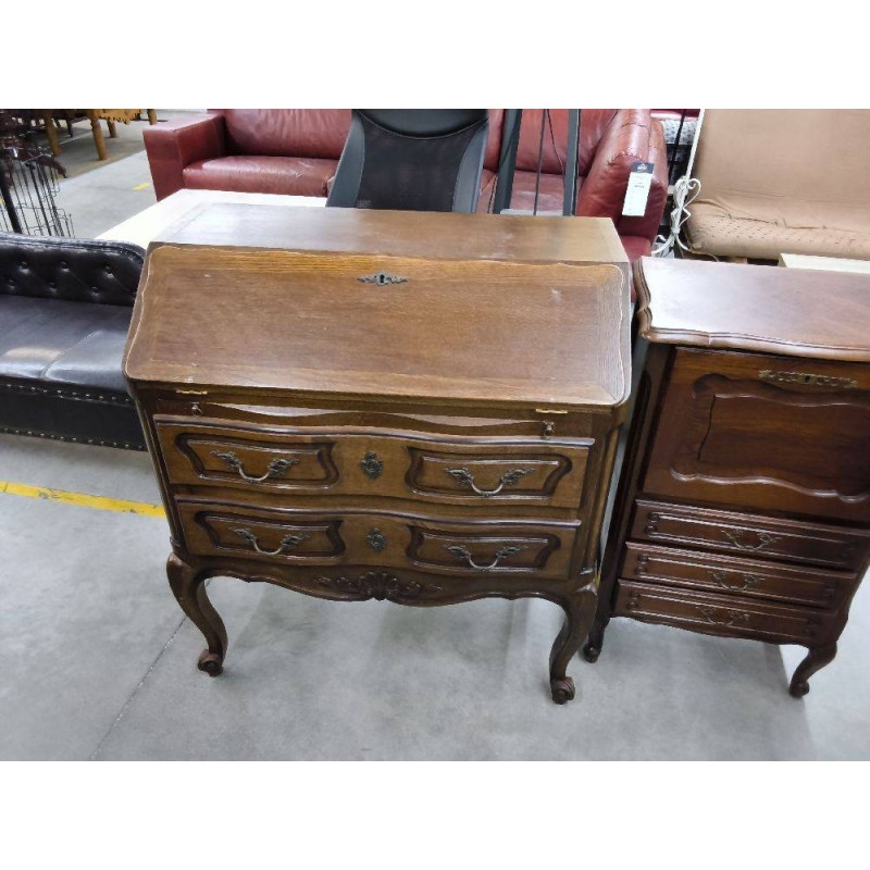 SECRETAIRE CHENE STYLE LXV 2T 1P + CLE
