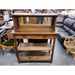 CONSOLE D’ENTREE CHENE MASSIS 2T ET MIROIR