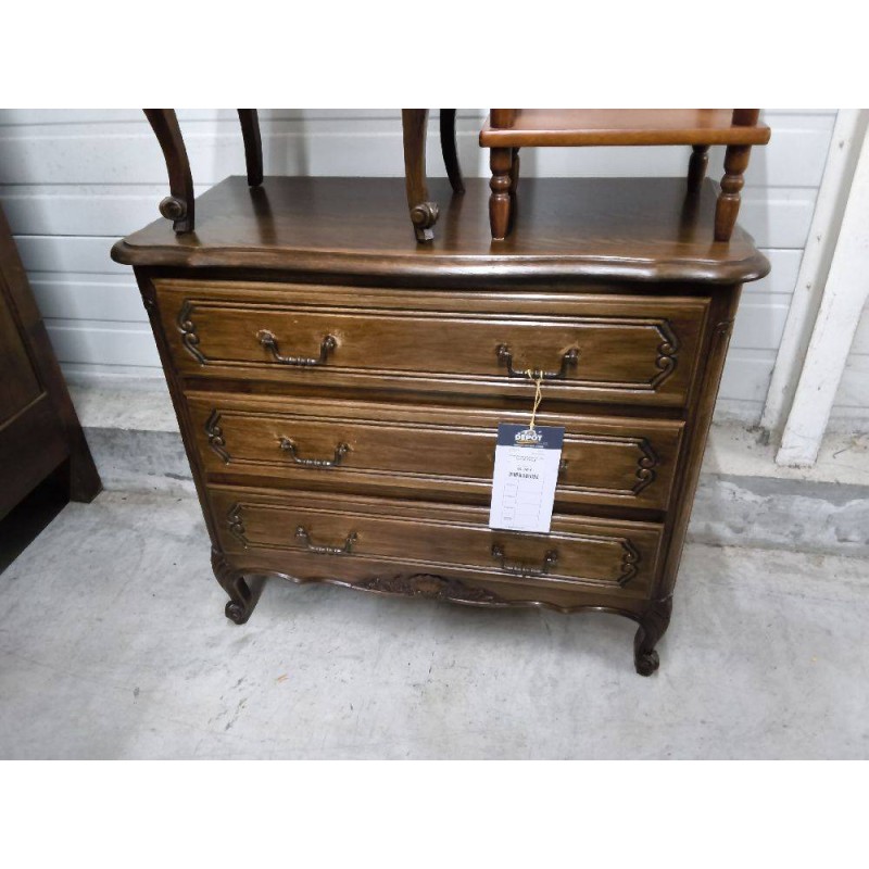 COMMODE 3T STYLE LXV CHENE FONCE