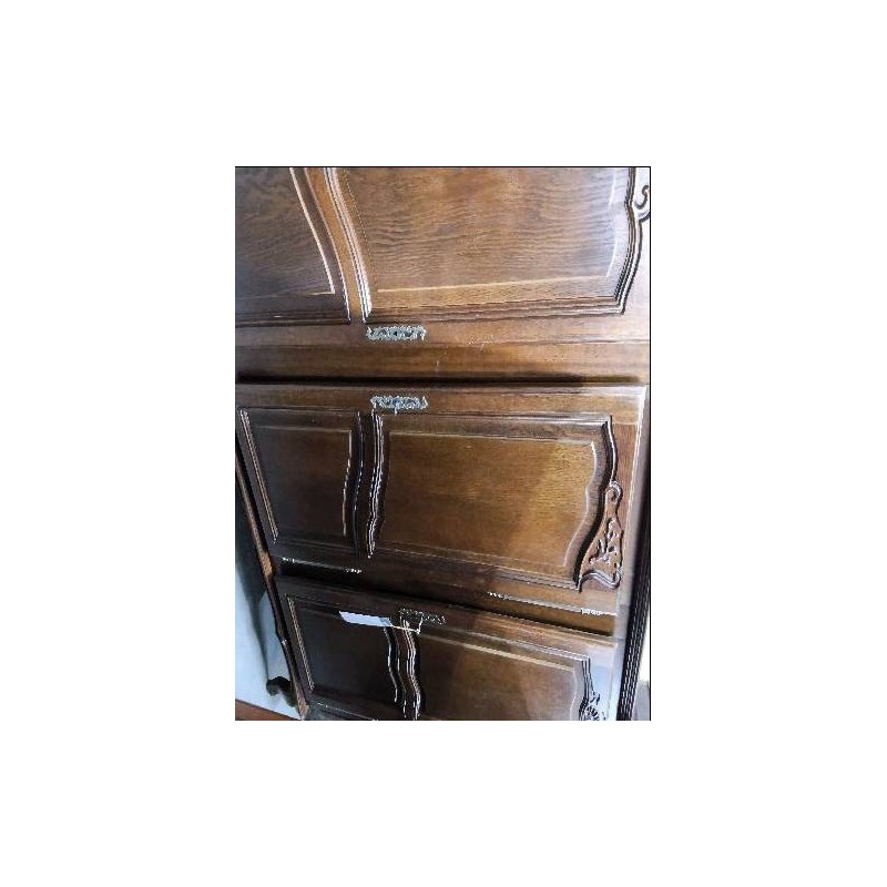 ARMOIRE 3P CHENE FONCE