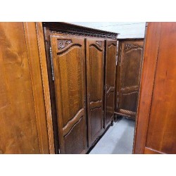 ARMOIRE 3P CHENE MASSIF STYLE 15 + CLE