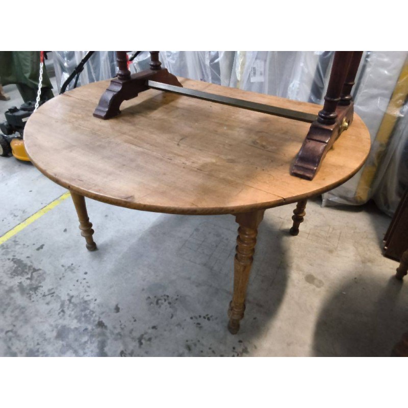TABLE RONDE RABATTABLE MERISIER 130CM
