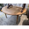TABLE RONDE RABATTABLE MERISIER 130CM