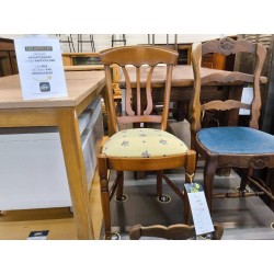 CHAISE MERISIER TISSU FLEURI LOT DE 6