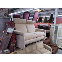 CANAPE CROZATIER MICROFIBRE CREME 2 PLACES